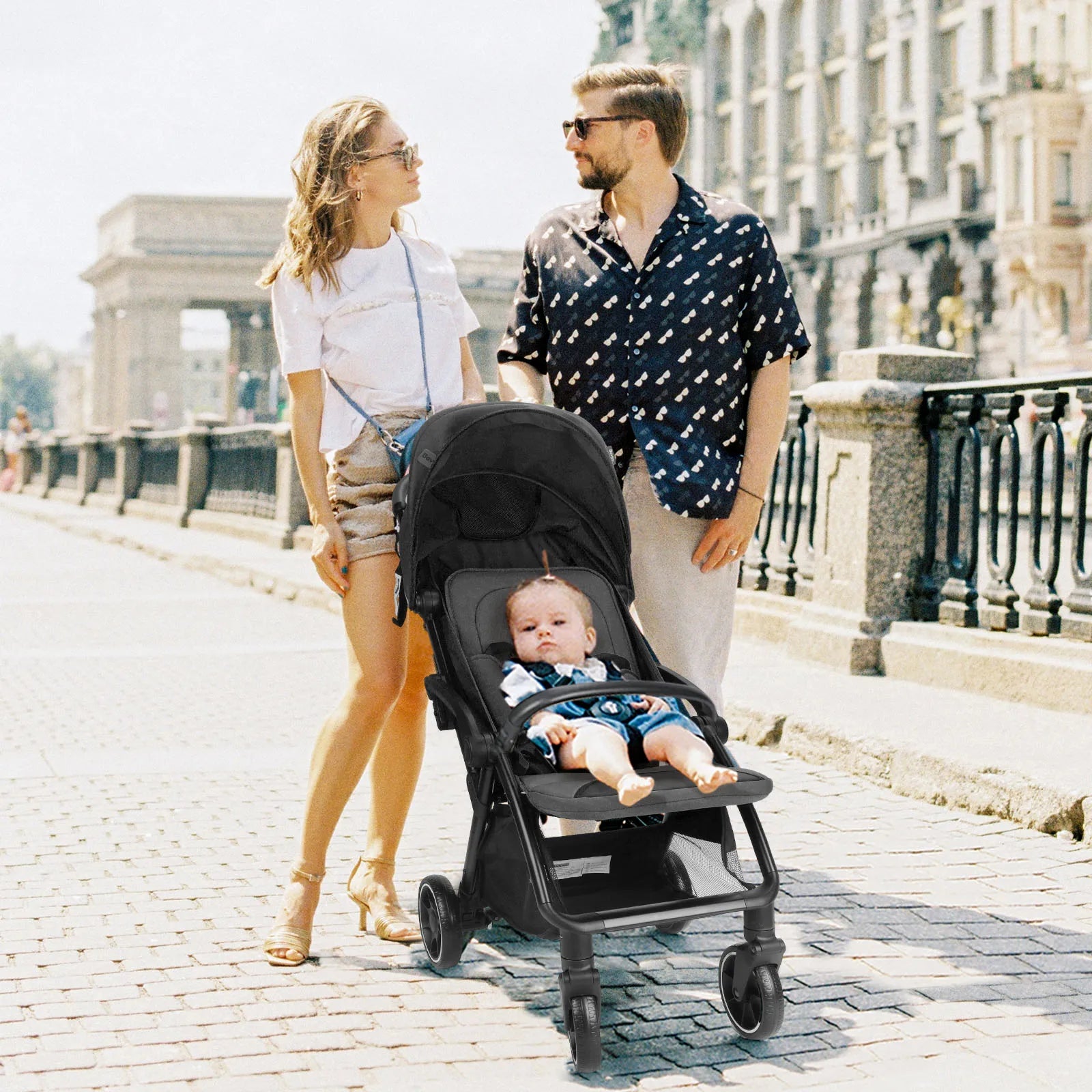 Standard Stroller  Seat, Foldable Portable Newborn Stroller ,Luxury Baby Carriage ,Baby,Toddlers,360°Swivel Seat