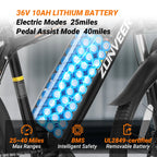 【1 Year Warranty】M26 Electric Bicycle 1000W Peak Motor 
360WH Lithium Battery Electric Bike  26 Inch city  UL2849