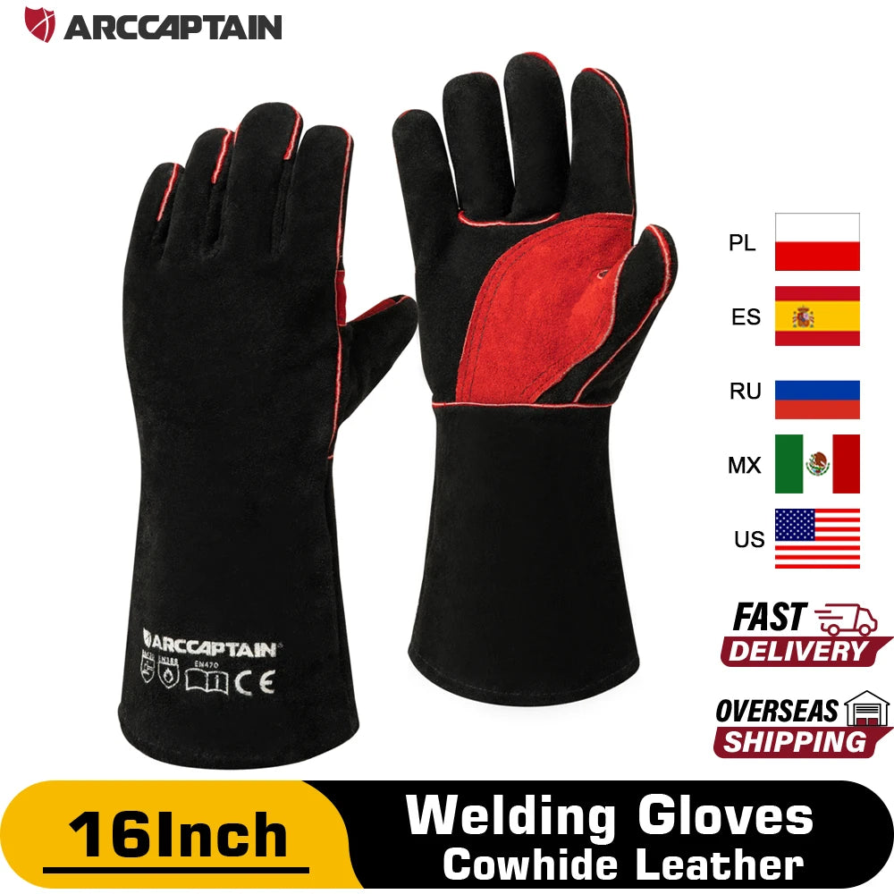 ARCCAPTAIN 16inch Welding Gloves Multifunctional 
Heat Resistant Mig/Stick/Tig Welder