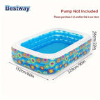 Bestway 54121/54120 Family Inflatable Pool,
 Rectangular Adult Family