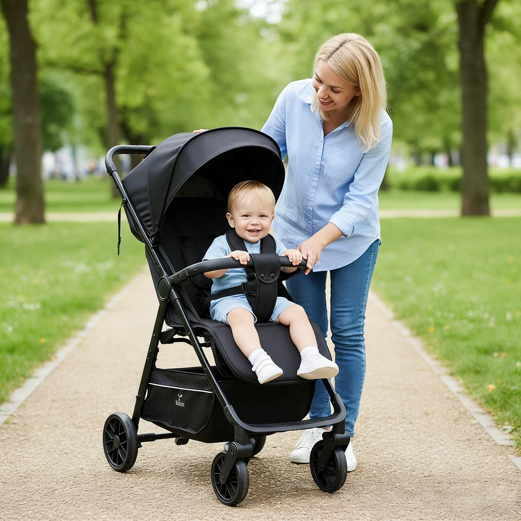 2 in 1 Baby Stroller
 Foldable,  Lightweight,   Travel System.
 Breathable fabric , daily use Newborn Pram  with sunshade canopy