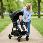 2 in 1 Baby Stroller
 Foldable,  Lightweight,   Travel System.
 Breathable fabric , daily use Newborn Pram  with sunshade canopy