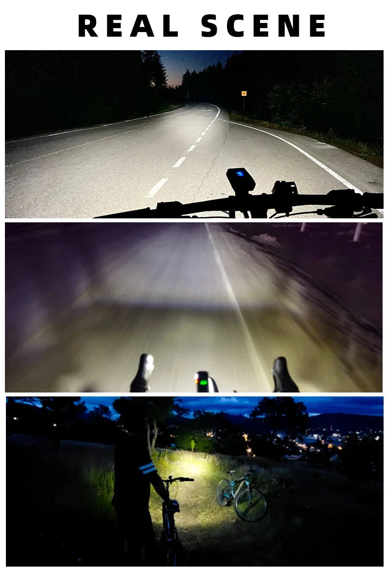 ROCKBROS Bicycle Light 
Rainproof Type-C Charging
 LED 2000mAh MTB  Front Lamp Headlight Ultralight,  Flashlight Bike Light