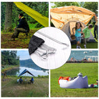 Tent Stakes Aluminum with Hook Kit, 6Pcs 18.3cm/7.2" Ground Pegs and Storage Bag for Outdoor Camping Canopy Tarp 1 Set