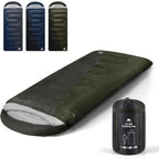 0 Degree XXL Winter Sleeping Bags for Adults Cold Weather,Camping Sleeping Bag for Kids with Compression Sack,4 Season Camping
