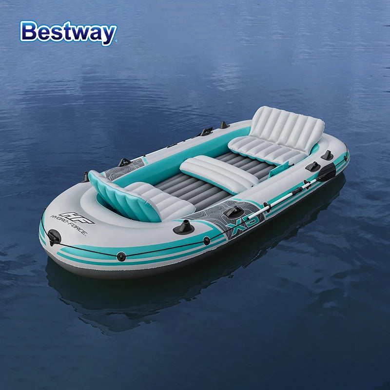 Bestway 65159 5 Person Inflatable Kayak - 
Durable PVC Material, Large Adventure Boat, Kit Format, Highly Buoyant and Stable