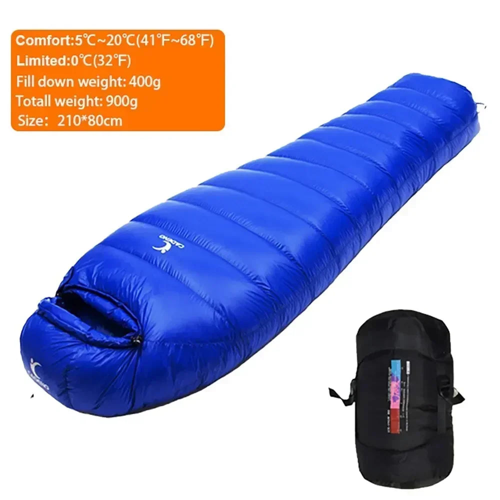 Outdoor Camping White Duck Down Sleeping Bag
Ultralight Winter Autumn Adult Sleeping Bag Suitable for Travel Hiking Camping