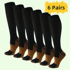 6 pairs copper fiber compression socks 
for men and women for;
 running ,and traveling for nurses and pregnant women mid-calf design