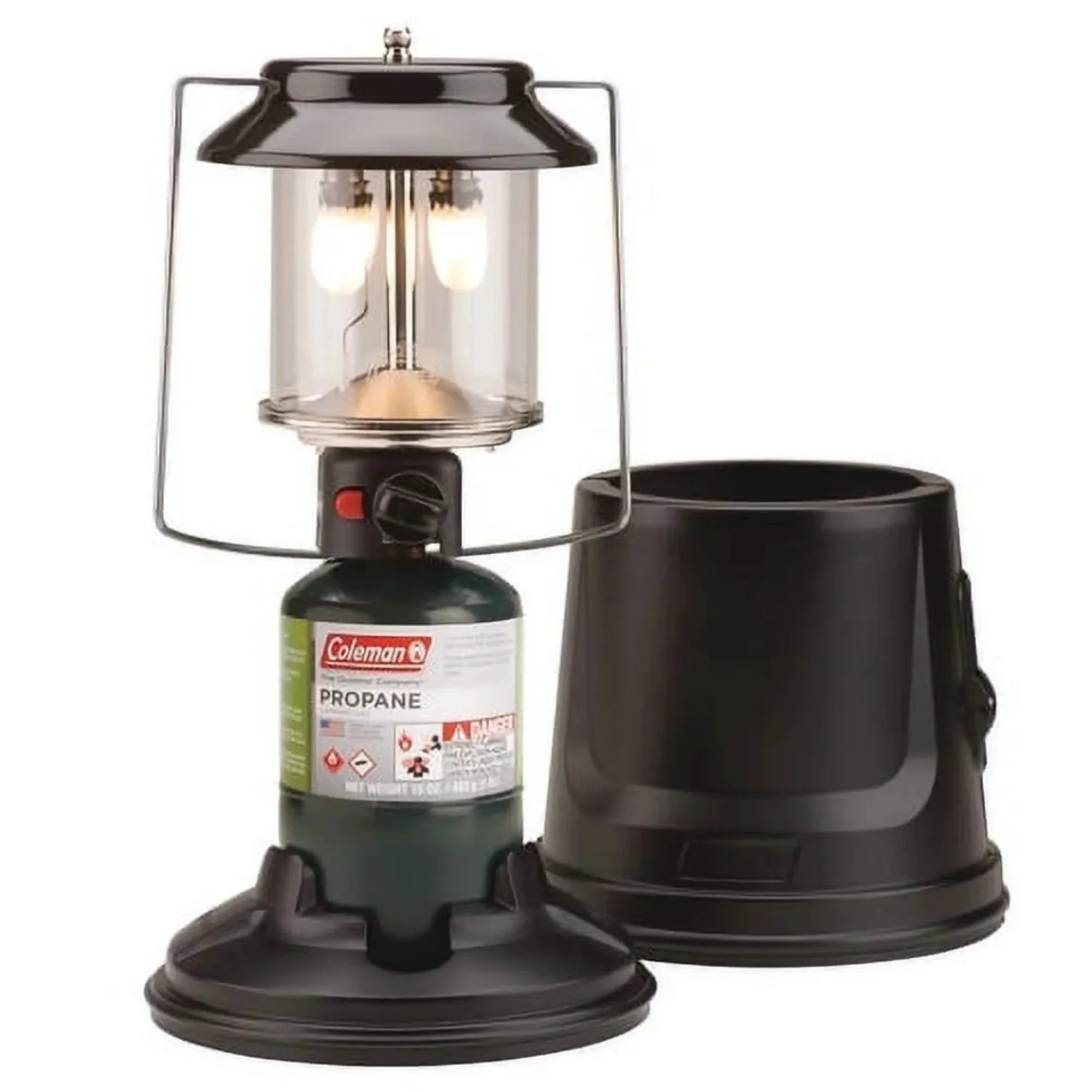 Quick-Pack 810 Lumens 2-Mantle Propane Lantern with Carry Case, Black, 

Bright Portable Camping Light