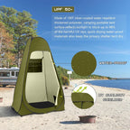 Pop Up Shower Tent, Portable Privacy 
Camping Changing Shelter with Rain Cover & Windows, UPF 50+ Waterproof