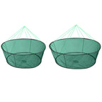 Portable Foldable Fish Net 
Folded  Mesh.   Baits Trap Cast,  Crab , Shrimp , Cage