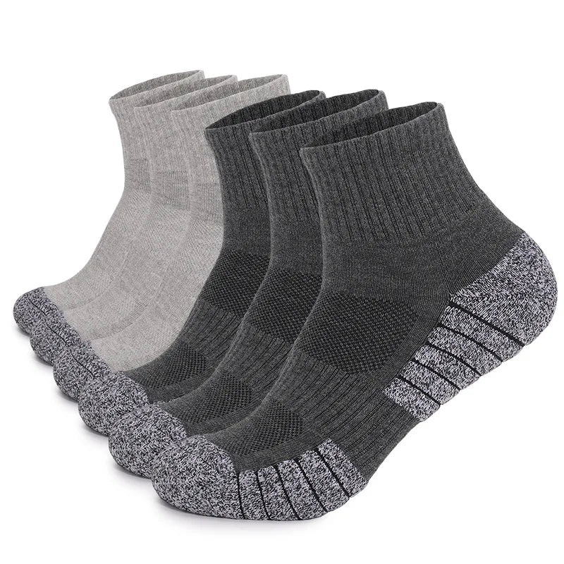 6 pairs Outdoor sports socks 
Thickened towel bottomed hiking 
 Sweat-absorbing short tube sports running Men / women