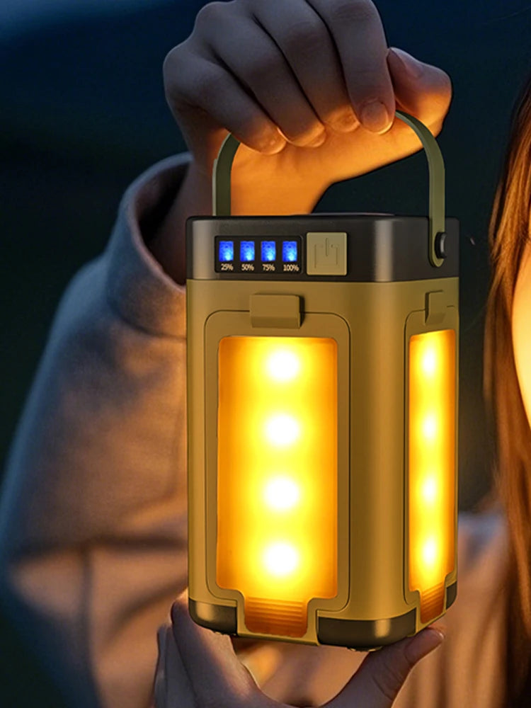 Rechargeable Lantern , Power Bank Solar.   
Camping , Portable,
Flashlight ,LED Tent Light for Camping ,  Hiking  , Fishing
