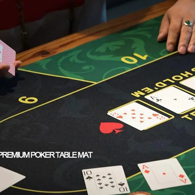 Poker Table Mat Rubber Game Mat Poker Layout Tablecloth Tabletop Holdem Mat For Home Entertainment Board Game Rooms Friend