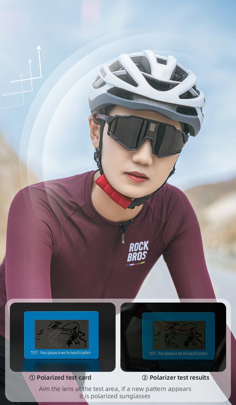 ROCKBROS Smart LCD Photochromic Glasses Cycling Polarized Glasses UV400 Electronic Rapid Color Change Sports Bicycle Goggles