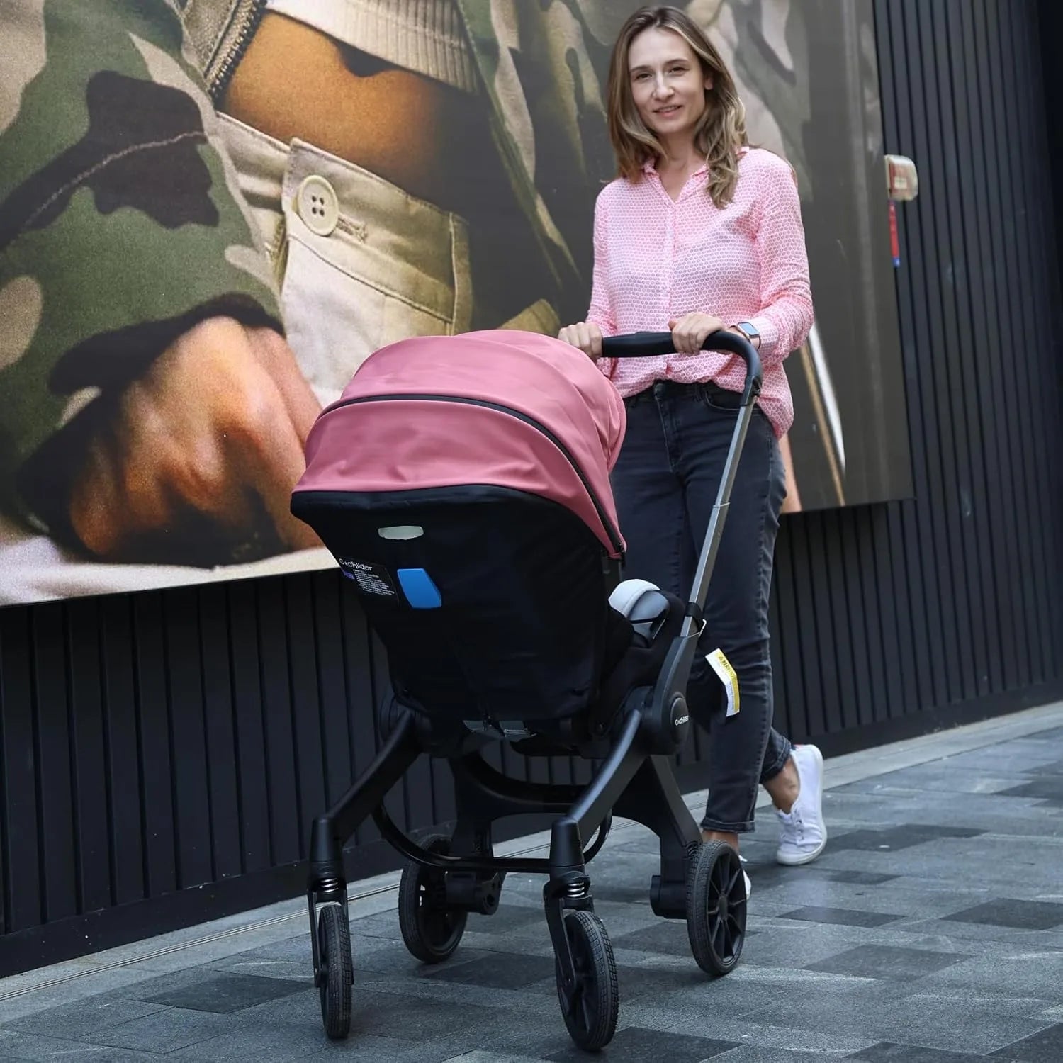 Multi-functional baby stroller, Foldable , Outdoor handcart, Adjustable backrest, Bidirectional push high view