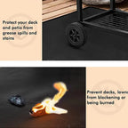 Under Grill Mats For Outdoor Grill Floor Protector Mat Fire Retardant Mat Oil-Proof Heat-Resistant Waterproof Design Good
