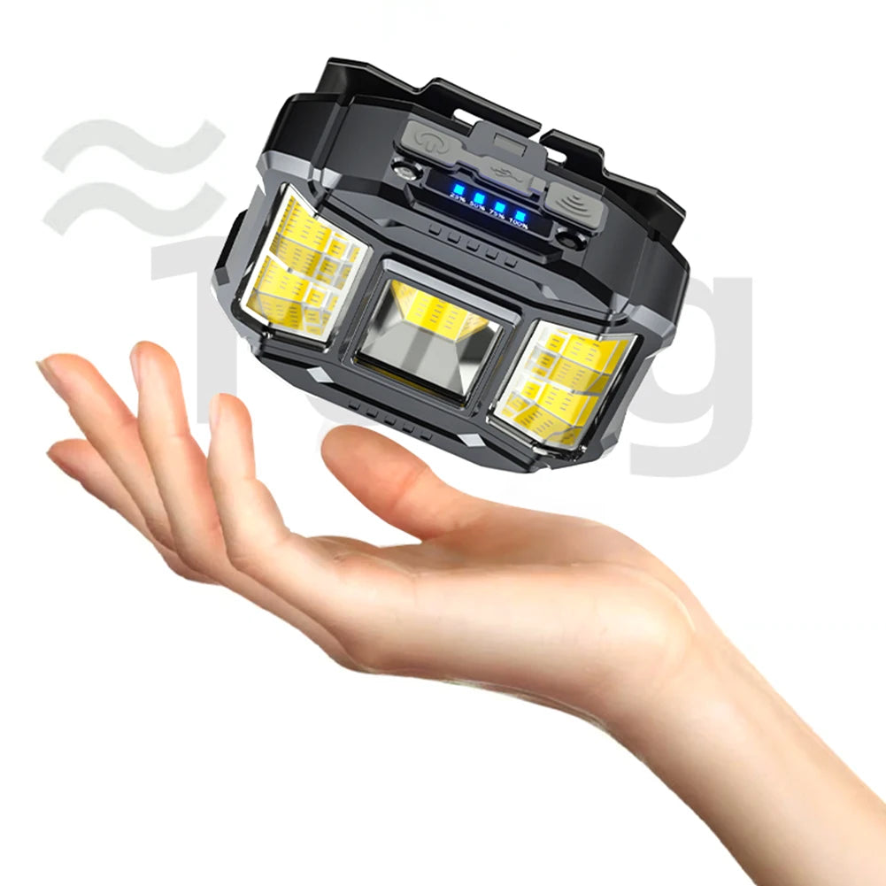 LED Strong Headlight,  Motion Sensor, Induction Headlamp 
owerful for Outdoor Night Fishing