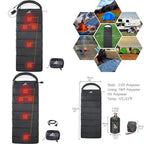 Portable Multi-USB Heating Pads for Sleeping Bags, 
Powered by Battery Bank or USB Supply, 5-Piece Set, Ideal for Cold Weather