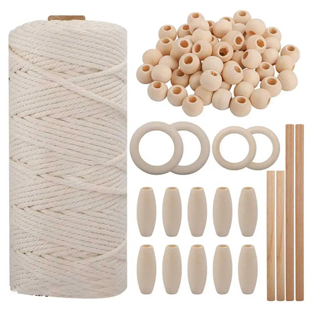 100m Cotton Rope Weaving Craft , 
Making String Cord ,Woven Thread Lanyard Crossed-stitch Accessory for 3mm