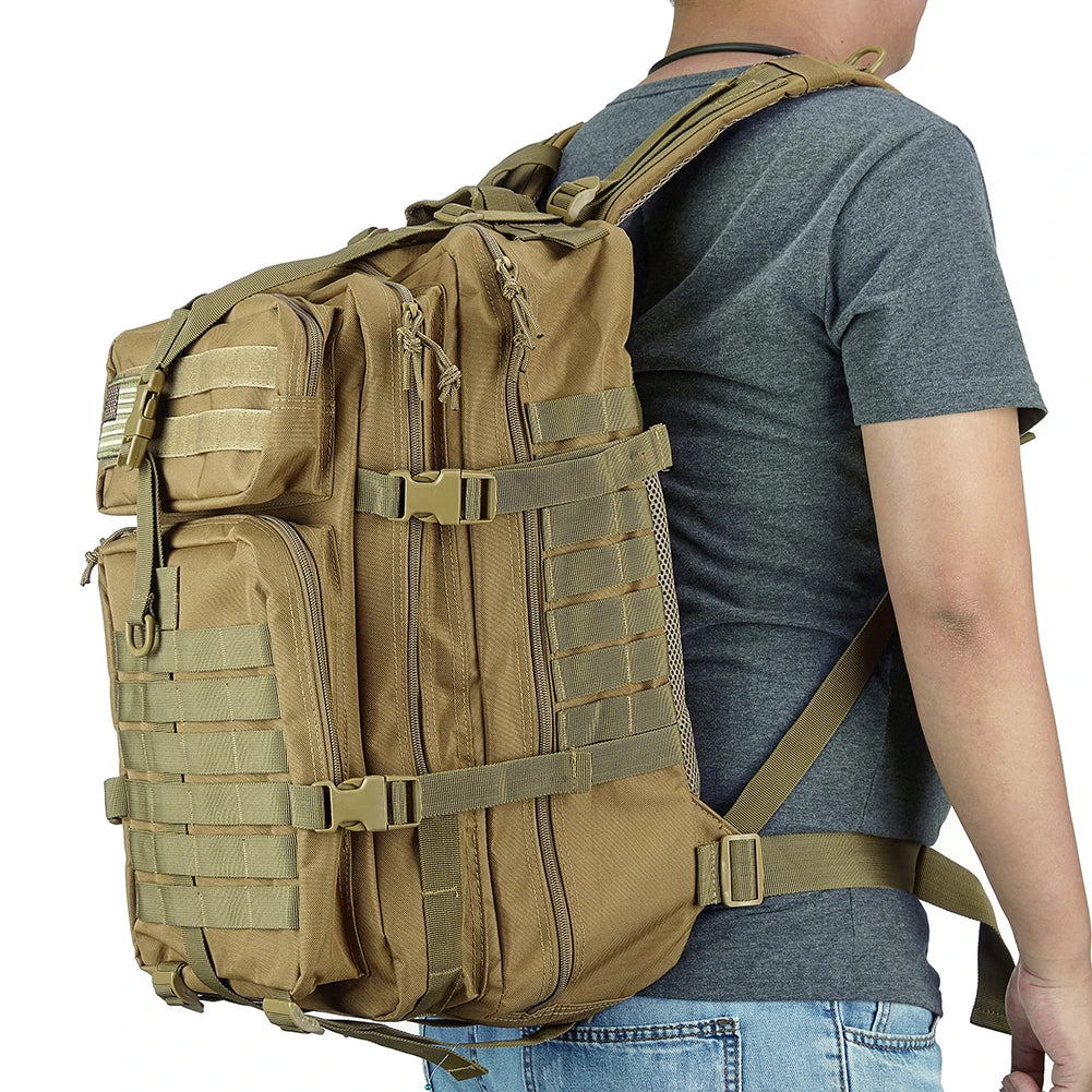 45L Man Tactical Backpacks Traveling  Outdoor 3P School Pack EDC Molle Pack
