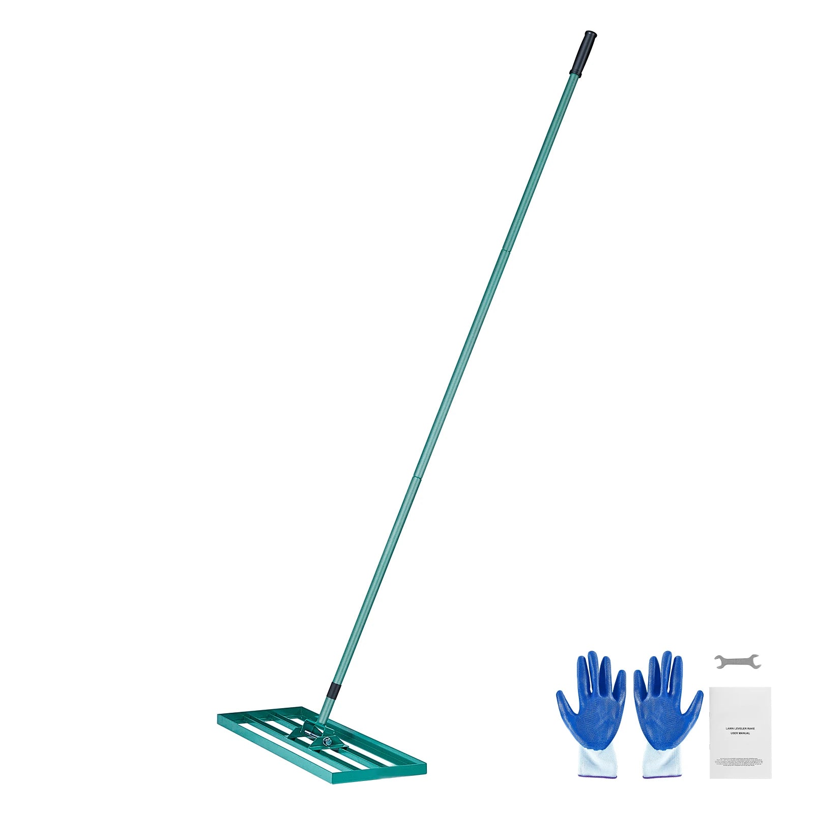 SucceBuy Lawn Leveling Rake 36inchx10inch 
Heavy-duty Lawn Leveler With 78inch Steel Extended Handle 
For Garden Golf Lawn Farm