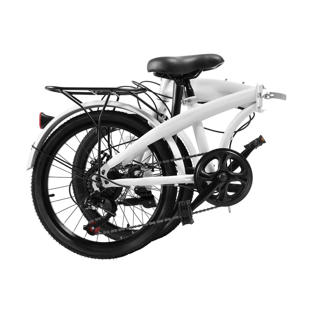 20 Inch Folding Bike 7 Speed Gears High Carbon Steel Frame Adjustable Seat Portable Bicycle for Adults
