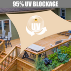 Sun Shade Sail Outdoor Canopy 6/5/4/3M UV Block Shade Cloth Sunscreen Awning with Free Ropes for Garden Patio Pool Cover Shelter
