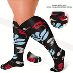 4 Pairs --Plus Size,    Compression Socks For Men And Women - 
Support Knee-High Socks, Ideal for Running, Cycling, Travel, and Soccer