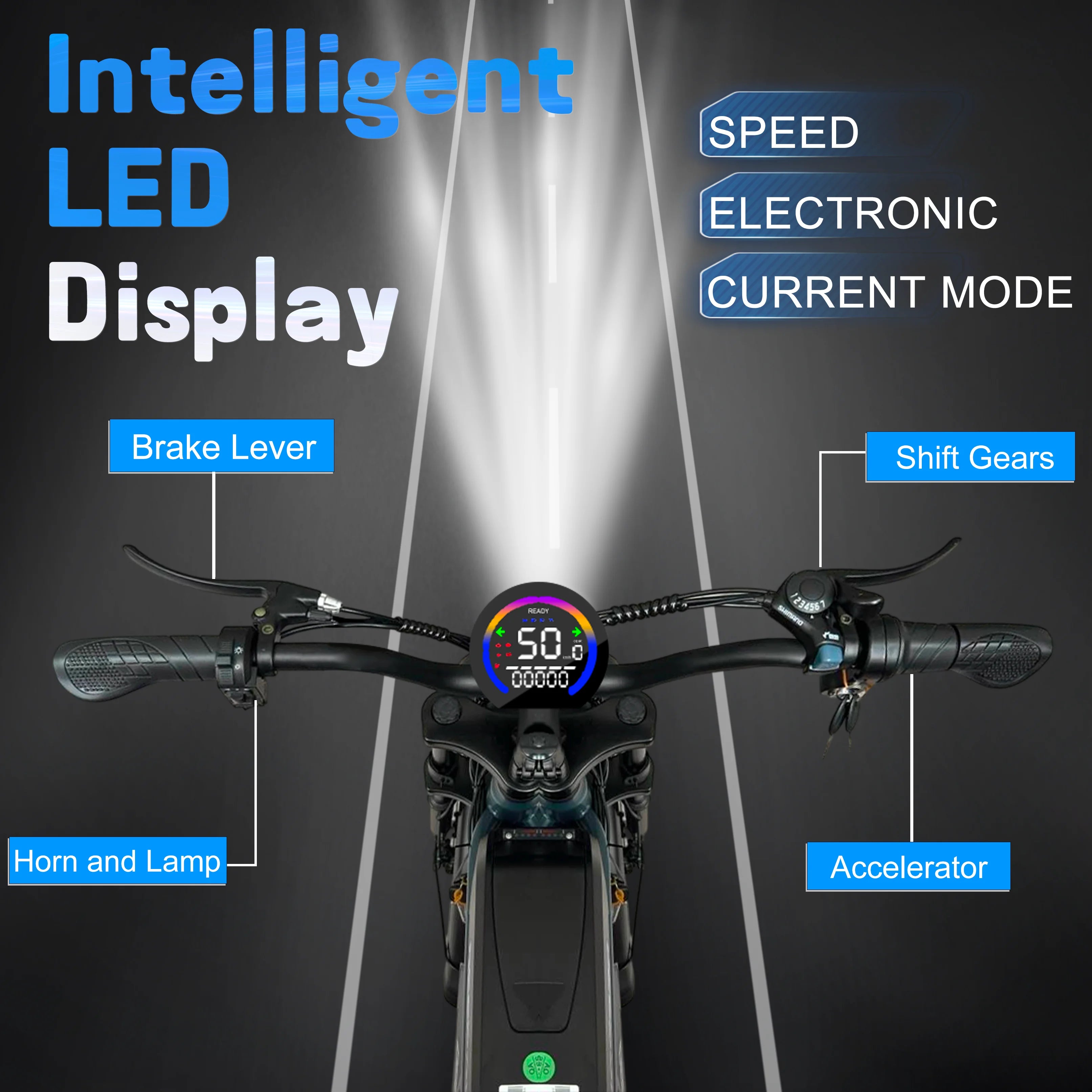 DEEPOWER S7Pro Off-Road Electric Bike 
1500W Motor 48V 60AH LG Battery 
Adults Mountain All-Terrain