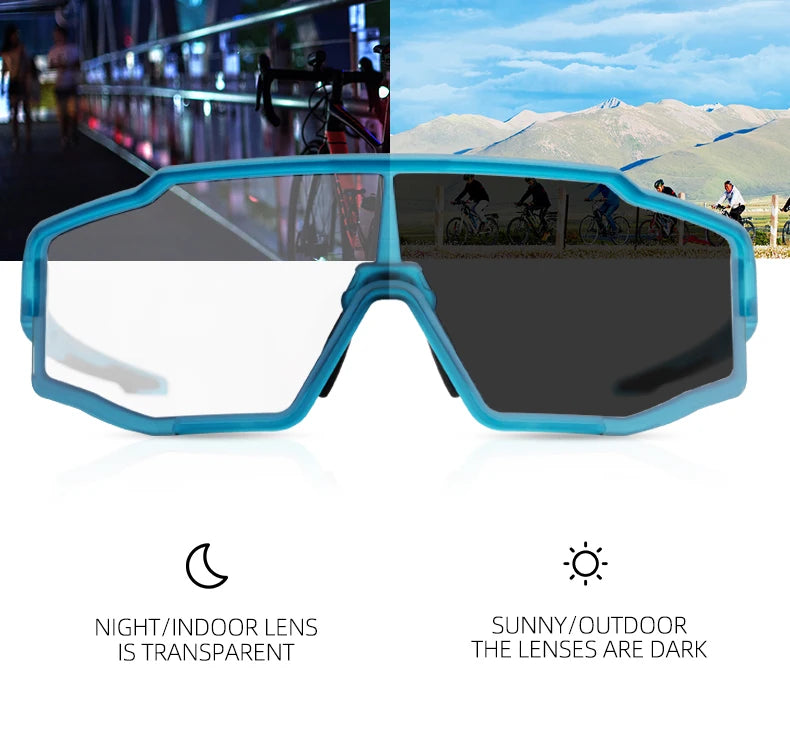 ROCKBROS Photochromic Cycling Glasses Bicycle Polarized Glasses Sports Unisex Sunglasses MTB Road Bike Eyewear Protection Goggle
