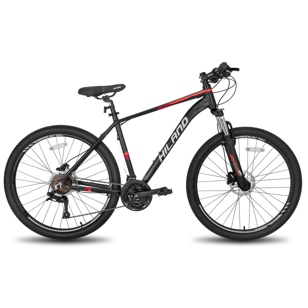 Hiland Aluminum Mountain Bike 21 Speeds,
Hydraulic Disc-Brakes, Lock-Out Suspension Fork, 
27.5 inch Wheel, Bike for Men Mens