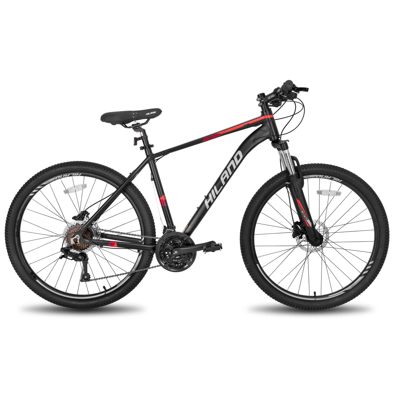 Hiland Aluminum Mountain Bike 21 Speeds,
Hydraulic Disc-Brakes, Lock-Out Suspension Fork, 
27.5 inch Wheel, Bike for Men Mens