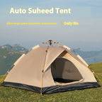 Pakicetus Instant Golden Tent - Portable 3-4 Person Sun & Rain Shelter for Beach & Camping