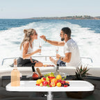 Removable Boat Table, 34X18 inch Rectangular Pontoon Marine,  
RV Top, Phone Holder,  ABS Waterproof and Anti-Aging