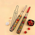 Barbecue Grill Stainless Steel Non-Stick Grill Basket with Handle 
BBQ, Roast Rack for Home Outdoor Picnic Kitchen Dining Tools