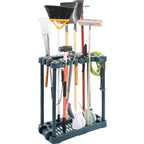SucceBuy 10 Slots Yard Garden Tool Organizer 
Long-Handl Tool/Rake/Broom 
Tower Storage Rack Stand Holder for Garage Organization