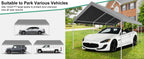 12x20ft Carport Heavy Duty, Portable Garage with Built-in Sandbags, Car Canopy for Truck, Boat, SUV with All-Season Tarp fall