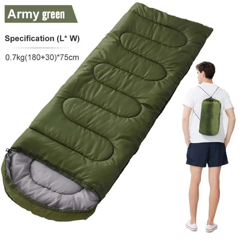 Camping Sleeping Bag Lightweight 4 Season Warm
Envelope Backpacking Outdoor Mummy Cotton Winter Sleeping Bag