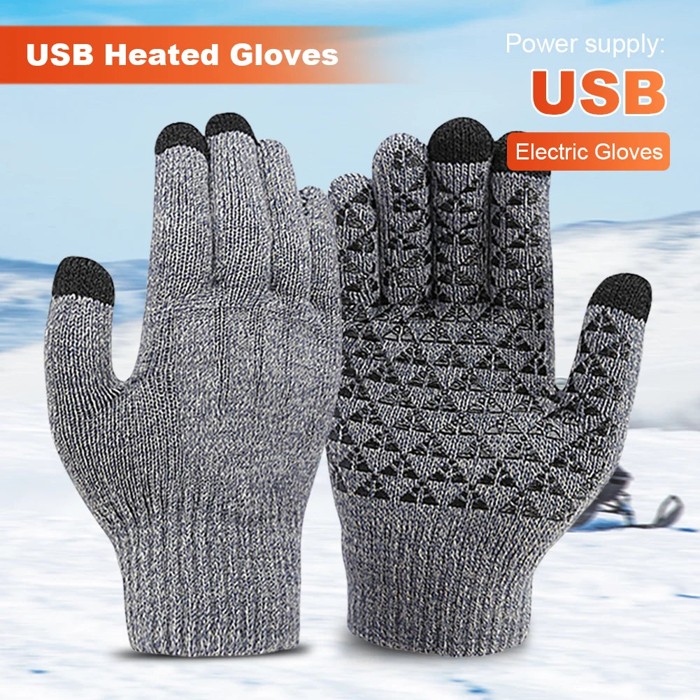 Winter Electric Heated Touch Screen Gloves 
for Outdoor Activities 
like Skiing ,Riding ,Camping and Mountaineering