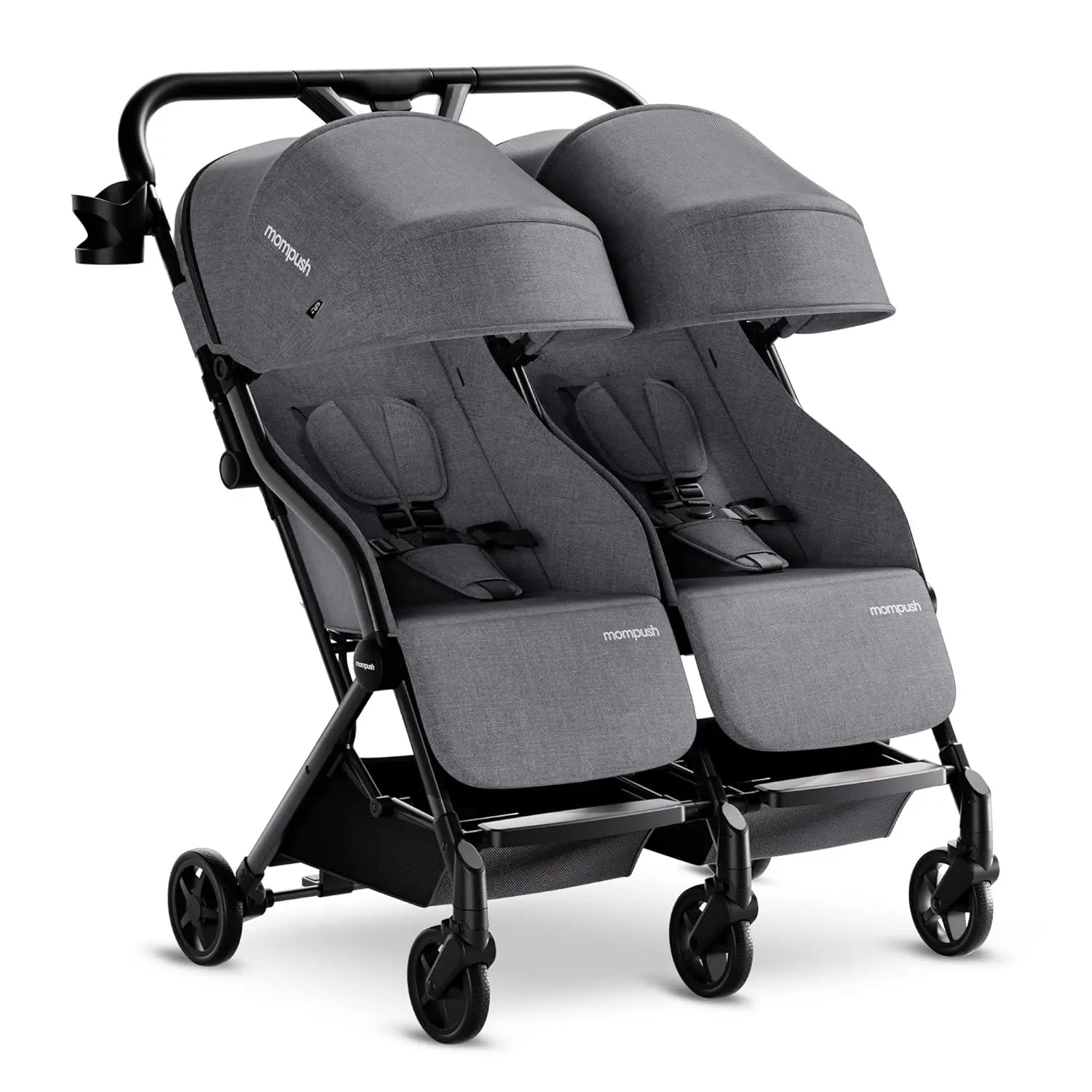 Lithe Double Stroller, Lightweight Side by Side Stroller,
 for Newborn and Toddler, Easy Fold, Spacious Seats with Recline, UPF50+