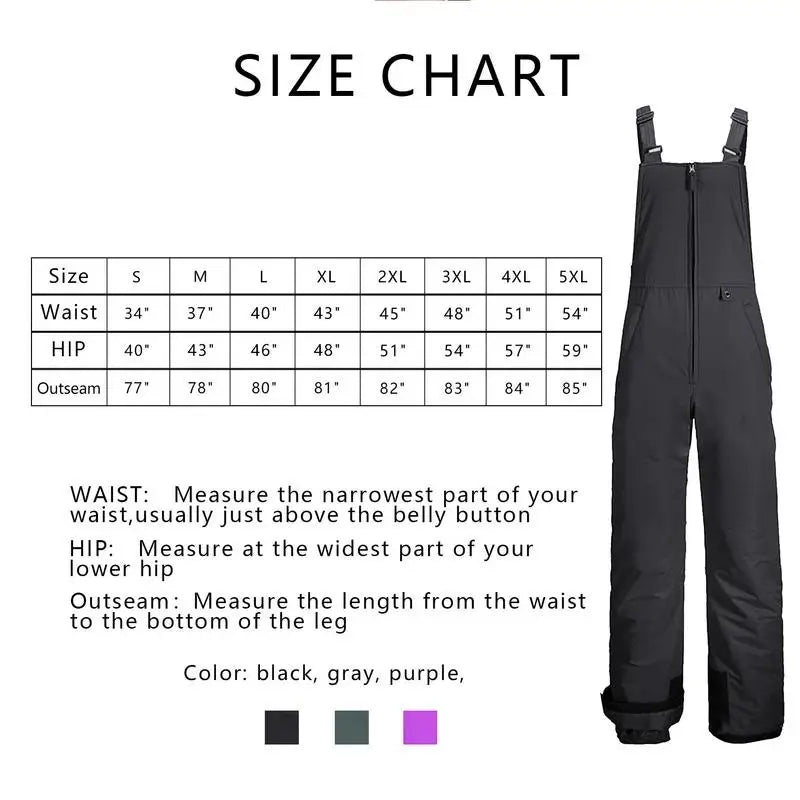 Men Warm Winter Ski Pants Breathable Women's  
Waterproof Windproof  Snowboard Bib Adult Suspenders Snow Pants ,Overalls