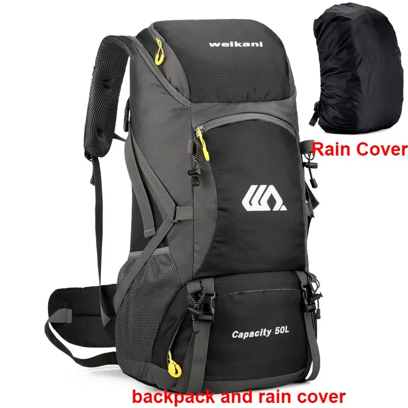 50L Travel Backpack Camping Men Large Hiking Bag 
Tourist Rucksack Waterproof ,Climbing Mountaineering 
A Must have