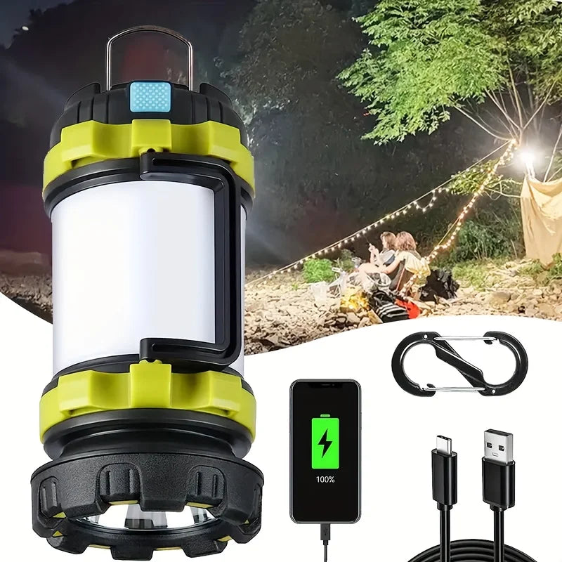 Rechargeable LED Camping Light 1000LM Lantern, Flashlight,   6 Modes 4000mAh 
Power Bank for Power Outage Hurricane Outdoor Hiking