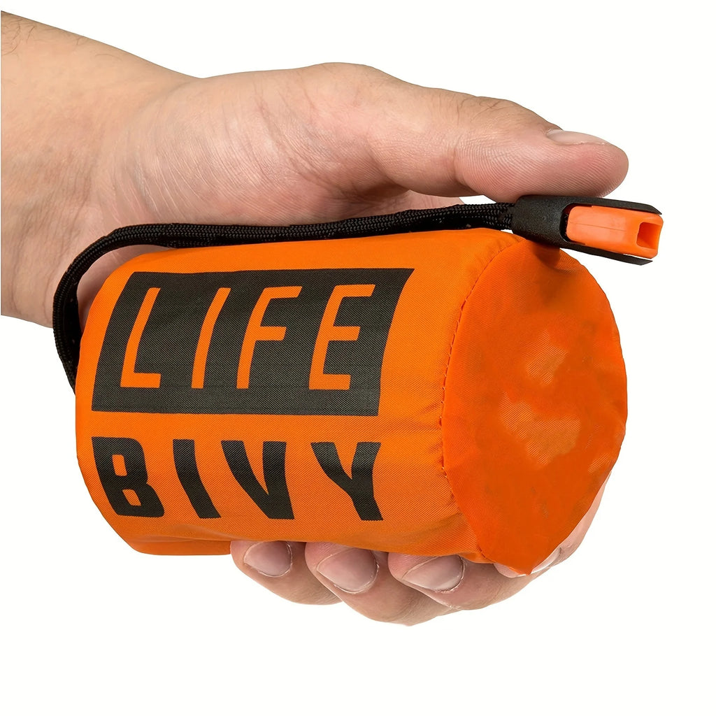 Compact & Lightweight Emergency Thermal Sleeping Bag -
Waterproof, Mylar - Enhanced for Outdoor Camping, EDC & First Aid Rescue
