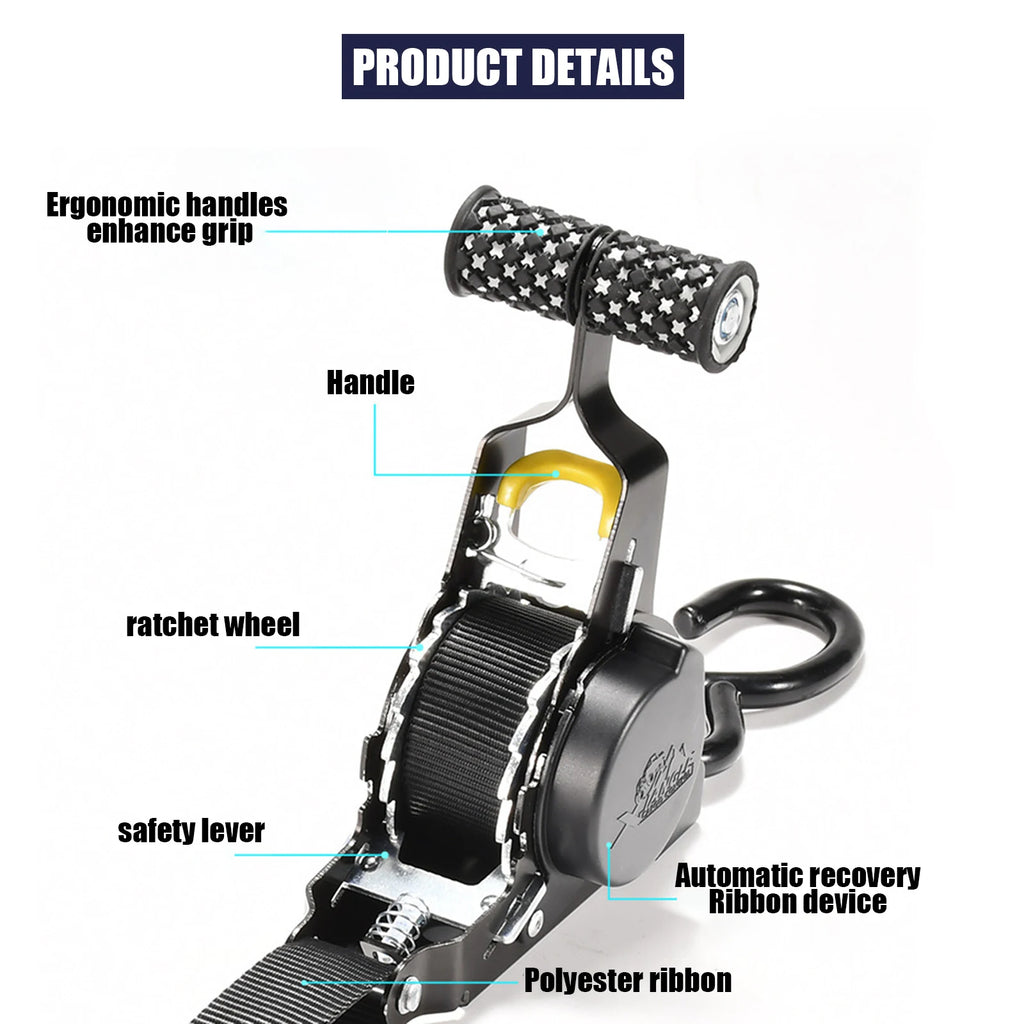 Tie-down Binding Strap , Cargo Tensioner ,
Motorcycle Straps Tightened For Large Cargo Transportation