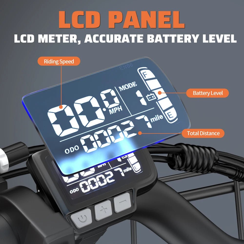 Kickwey LD20 Adult Electric Bike 1500w 32MPH 
48V20ah Mountain  20 Inch Fat Tire