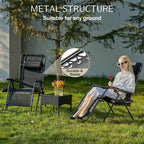 Zero Gravity Set of 2 Portable Recliners
Camping ,Patio , Outdoor Garden Lounge Chair with Cup Holder ,Trays & Adjustable Pillow