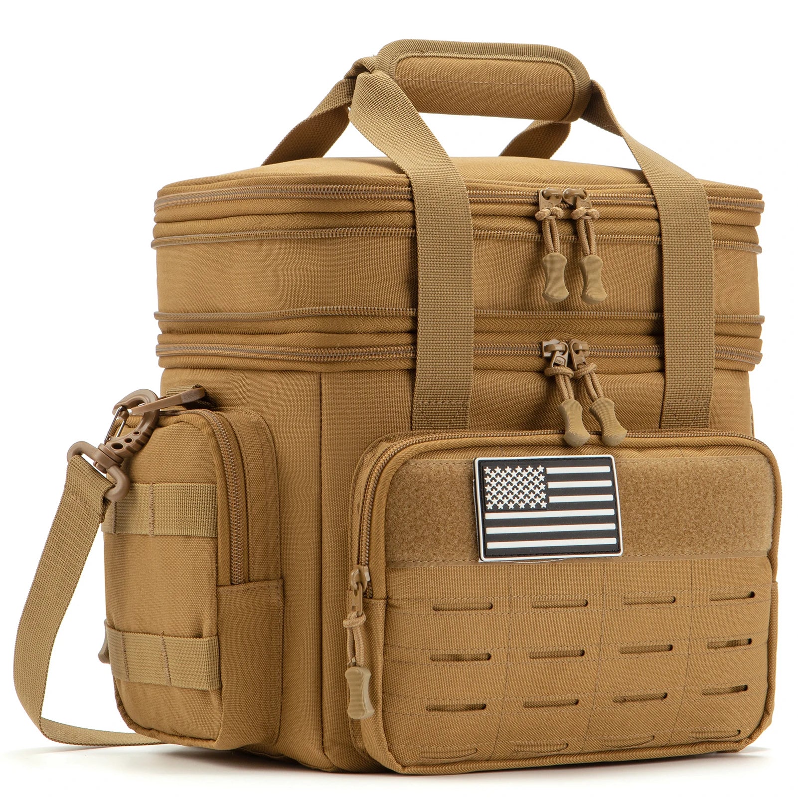 Lunch Box Expandable 18L 
Insulated Cooler Bag
 Leak Proof for Work, Camping,Picnics MOLLE Weave Strap
