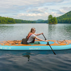 HHSJZWCY 10' Inflatable Stand Up Paddle Board Kayak, 
34'' Extra Wide, for Adults, with Seat, PaddleBoard for Fishing,Touring,
